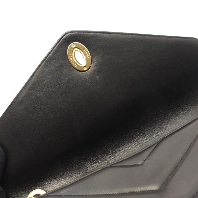 Chanel Shoulder Bag V Stitch Black Lambskin Chain