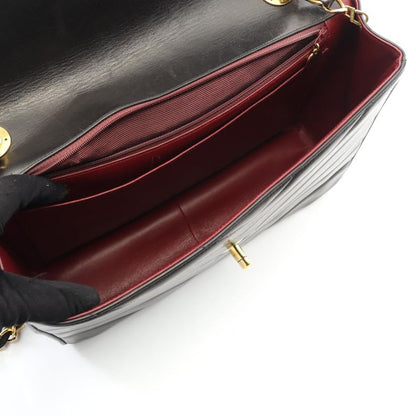 Chanel Shoulder Bag V Stitch Black Lambskin Chain