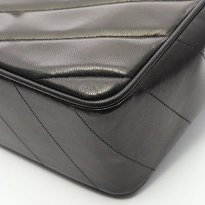 Chanel Shoulder Bag V Stitch Black Lambskin Chain