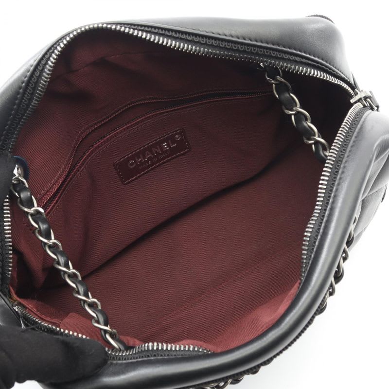 Chanel Chanel Shoulder Bag Quilted Black Lamb Skin Diamond Stitch Coco