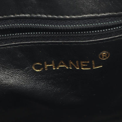 Chanel Shoulder Bag Black Leather Calfskin Chain