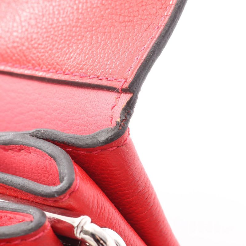 Hermes Shoulder Bag Opry 24 ck Geranium Rose Azalea Leather