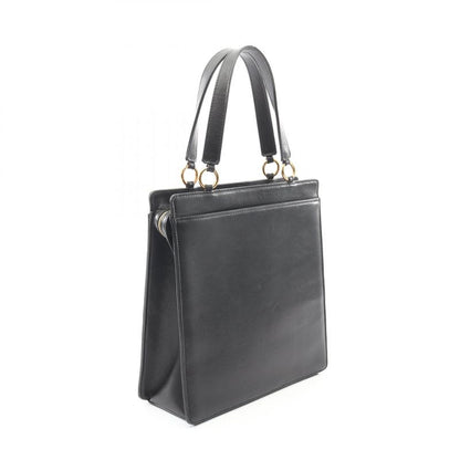 Chanel Tote Bag Black Lambskin Logo Handbag Ladies