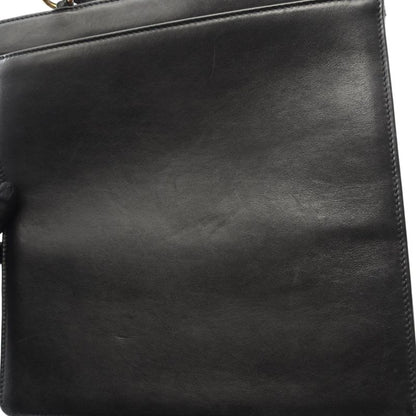 Chanel Tote Bag Black Lambskin Logo Handbag Ladies