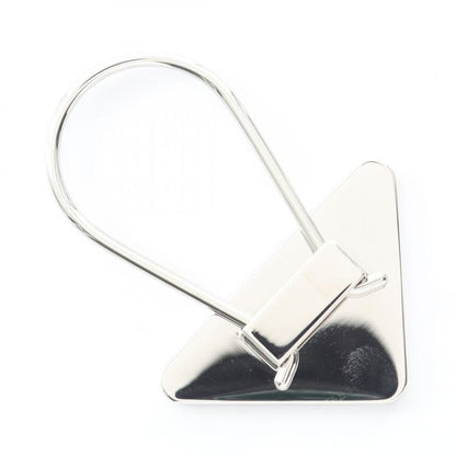 Prada Key Holder Triangle Logo 2 Af0002 Black Other Trial Chain