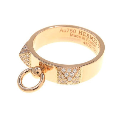 Hermes Collier de Chien Diamond Ring Pm#51