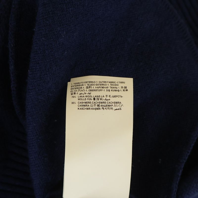 Versace Medusa Logo Pile Jacquard Cashmere Blend Wool Knit Pullover Parka