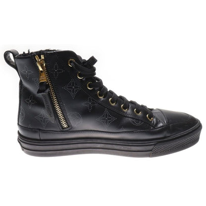 Louis Vuitton Monogram Stellar Line Liner Boa Leather High Cut Sneakers Black