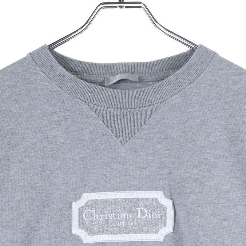 DIOR 22AW Front Embroidery Design Crew Neck Cut And Sewn Short Sleeve T-shirt