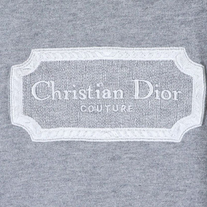DIOR 22AW Front Embroidery Design Crew Neck Cut And Sewn Short Sleeve T-shirt