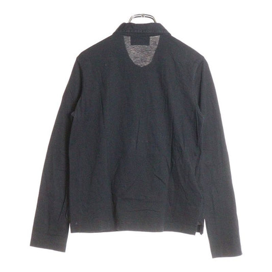 Prada Cotton Half Button Fly Long Sleeve Polo Shirt Women's Black Dna579