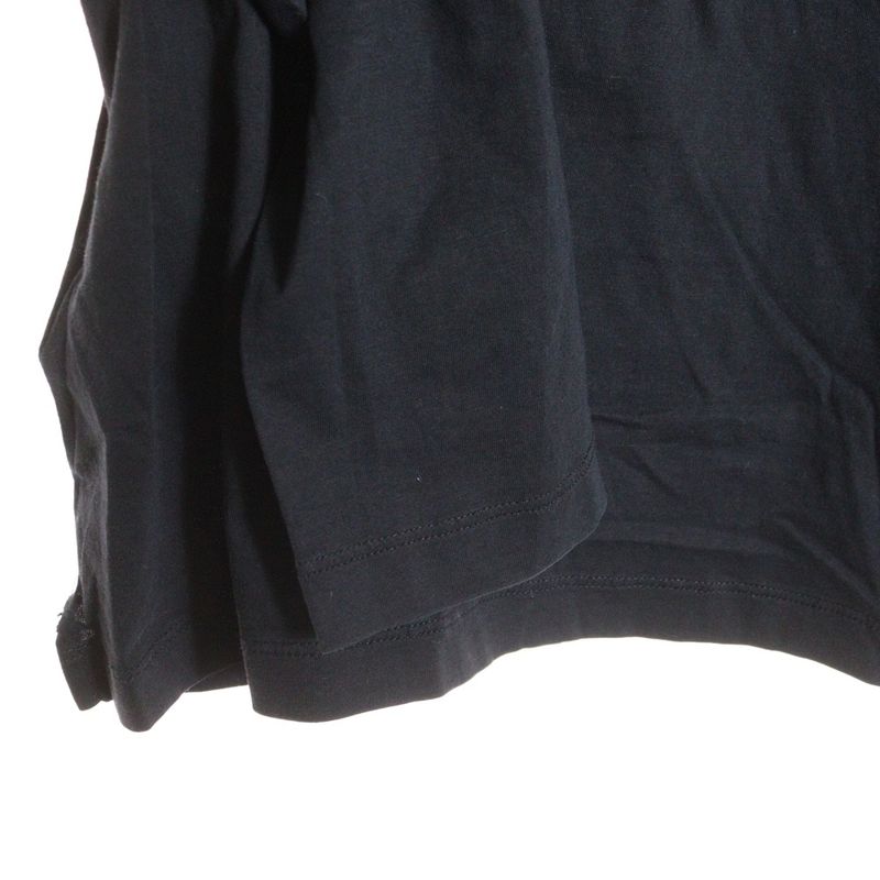 Prada Cotton Half Button Fly Long Sleeve Polo Shirt Women's Black Dna579