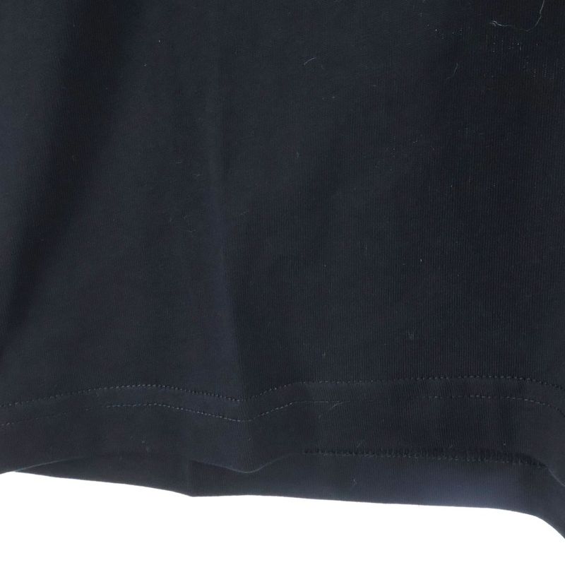 Balenciaga Cotton Front Logo Print Crew Neck Short Sleeve T-shirt Cut And Sewn