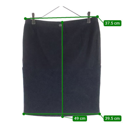 Chanel 03AW Denim Knit Docking Skirt Black P21735w03184 Women's
