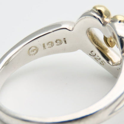 Tiffany & Co Ring ・ring Heart Ribbon Silver 925 18K Yellow Gold Approx 3.8g