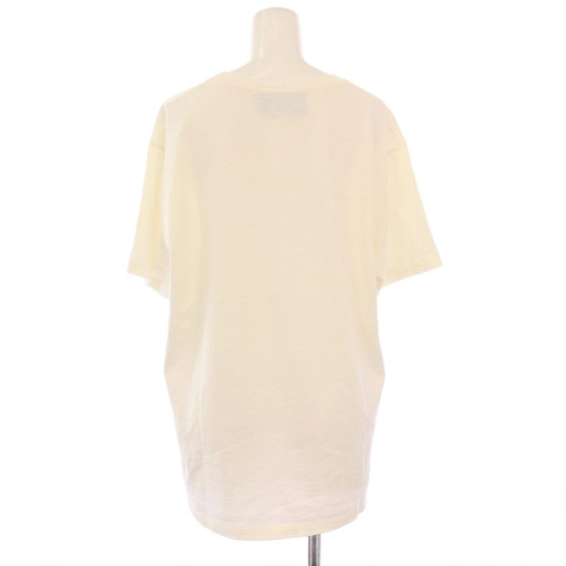 Gucci Strawberry Print T-Shirt Cut And Sew Short Sleeve XS White KH