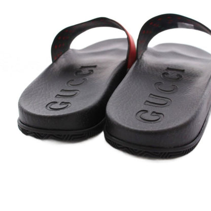 Gucci Sherry Line Interlocking G Sandals Slippers 8 Black KH