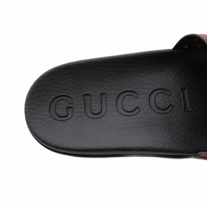 Gucci Sherry Line Interlocking G Sandals Slippers 8 Black KH