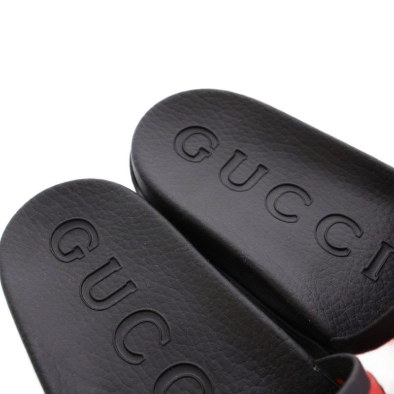 Gucci Sherry Line Interlocking G Sandals Slippers 8 Black KH