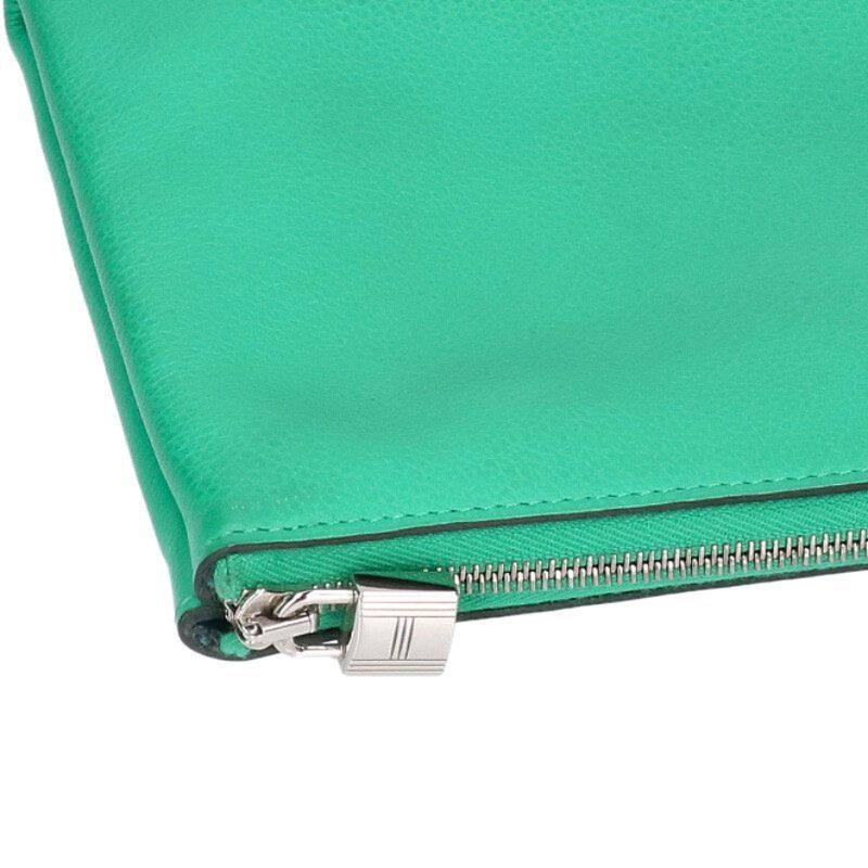 Hermes Atou PM Y Engraved Svhardware Evercolor Pouch Men's PM