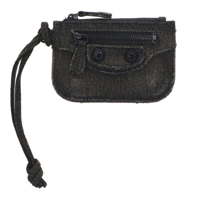 Balenciaga Le Cagoule 776769 2109u Rhinestone Decoration Denim Coin Case Men's