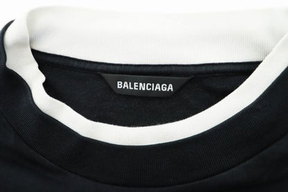 Balenciaga 21SS Oversized Double Layer Tee Embroidered Oversized Layered Short