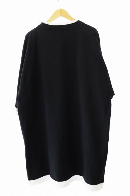 Balenciaga 21SS Oversized Double Layer Tee Embroidered Oversized Layered Short