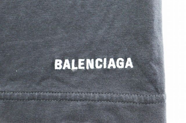 Balenciaga 21SS Oversized Double Layer Tee Embroidered Oversized Layered Short