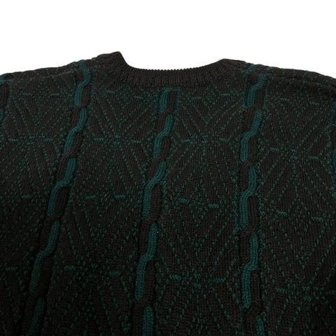 Yves Saint Laurent YVES Saint Laurent Knit Sweater Long Sleeve V Neck All Over