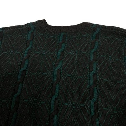 Yves Saint Laurent YVES Saint Laurent Knit Sweater Long Sleeve V Neck All Over