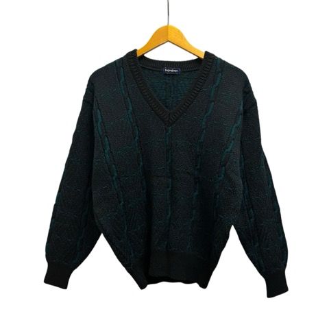 Yves Saint Laurent YVES Saint Laurent Knit Sweater Long Sleeve V Neck All Over