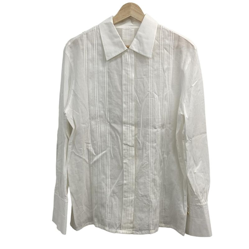 DIOR Christian Dior Long Sleeve Shirt Blouse Size L Women's - White