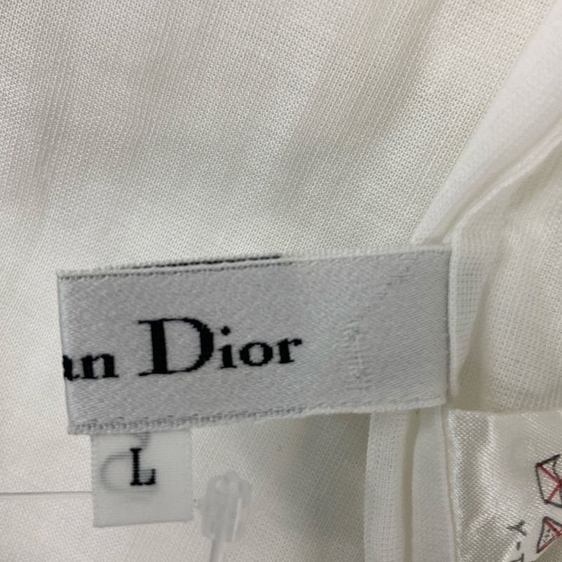 DIOR Christian Dior Long Sleeve Shirt Blouse Size L Women's - White
