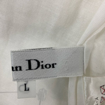 DIOR Christian Dior Long Sleeve Shirt Blouse Size L Women's - White