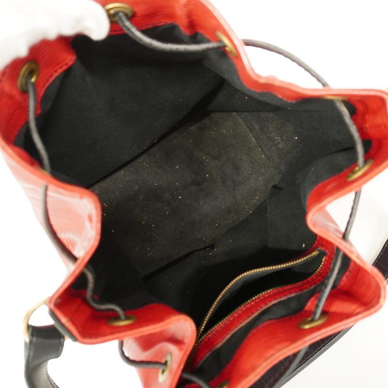 Louis Vuitton Shoulder Bag Epi Bicolor Petit Noe M44172 Castilian Red Noir