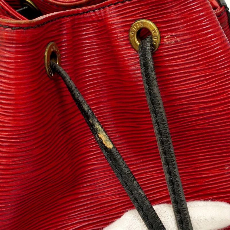 Louis Vuitton Shoulder Bag Epi Bicolor Petit Noe M44172 Castilian Red Noir