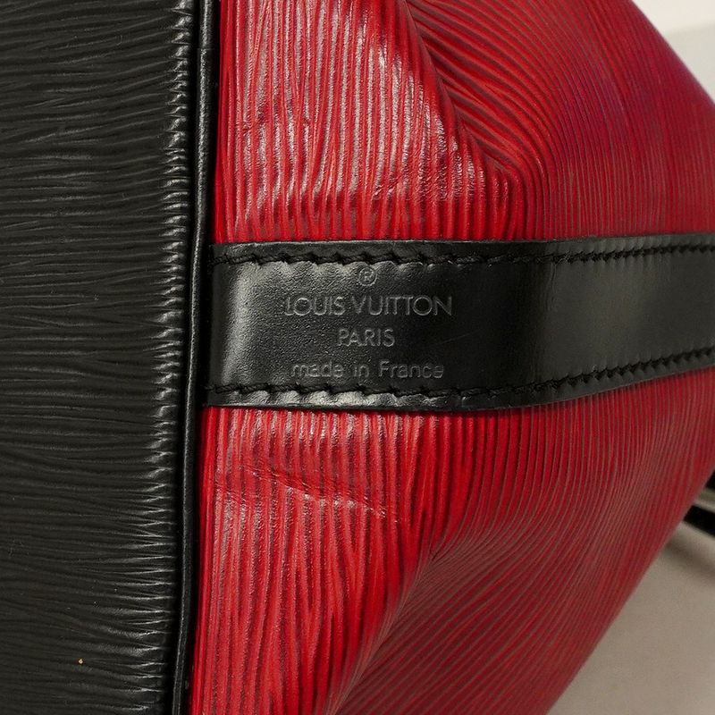Louis Vuitton Shoulder Bag Epi Bicolor Petit Noe M44172 Castilian Red Noir