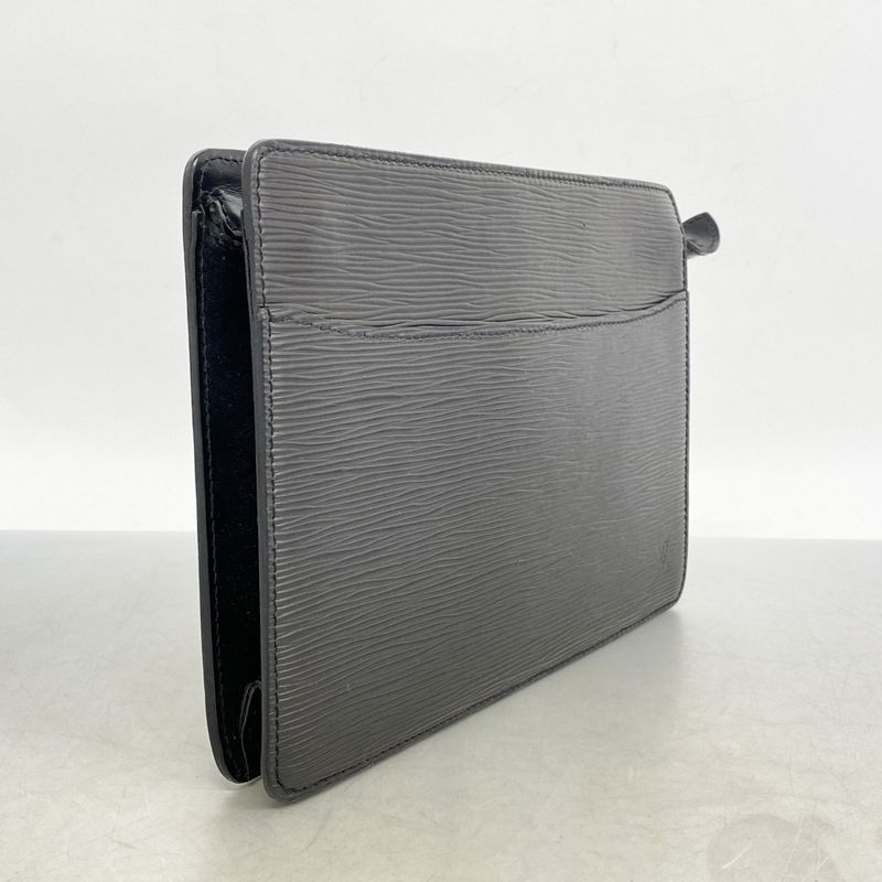 Louis Vuitton Clutch Bag Epi Pochette Homme M52522 Noir Black Men's