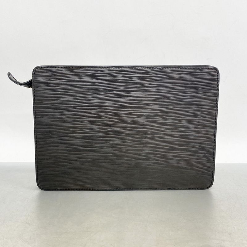 Louis Vuitton Clutch Bag Epi Pochette Homme M52522 Noir Black Men's