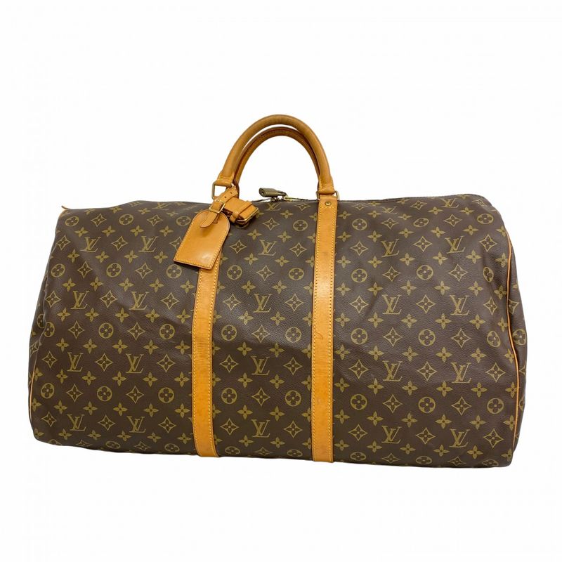 Louis Vuitton Boston Bag Monogram Keepall 60 M41422 Brown Men Women Unisex