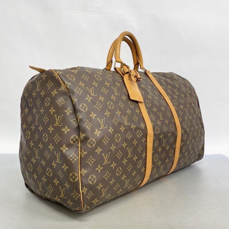 Louis Vuitton Boston Bag Monogram Keepall 60 M41422 Brown Men Women Unisex