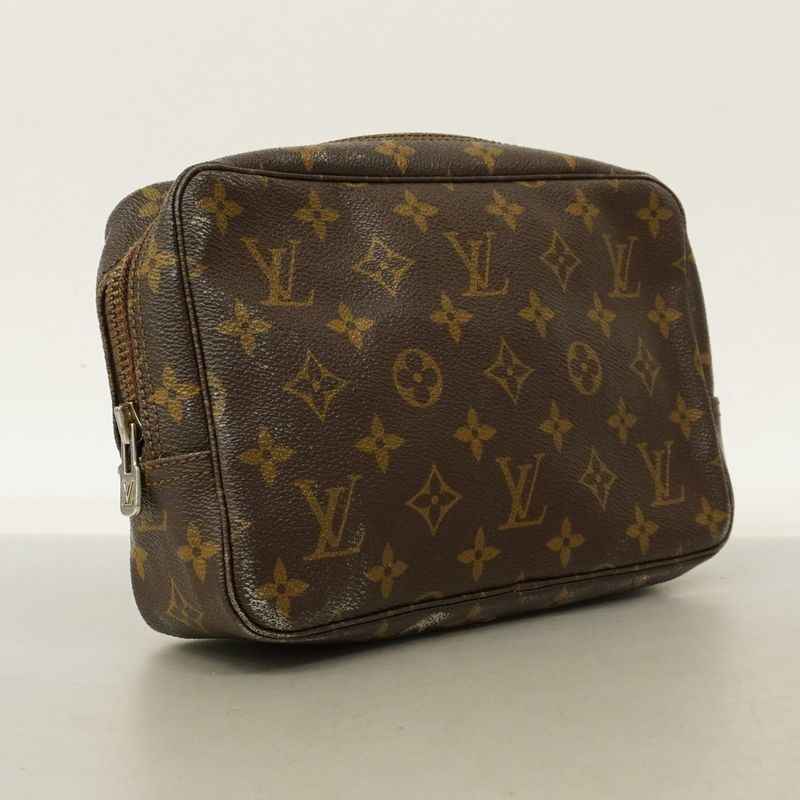 Louis Vuitton Pouch Monogram Trousse Toilette 23 M47524 Brown Ladies