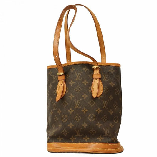 Louis Vuitton Tote Bag Monogram Bucket PM M42238 Brown Ladies