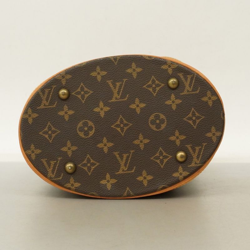Louis Vuitton Tote Bag Monogram Bucket PM M42238 Brown Ladies