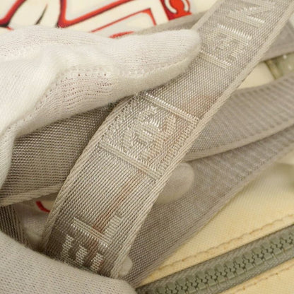 Chanel Shoulder Bag Sports Camellia Nylon White Gray Silver Hardware Ladies