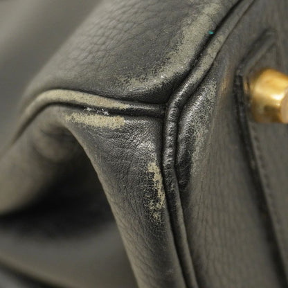 Hermes Handbag Birkin 30 Ardennes Black Gold Hardware □C Stamped Ladies