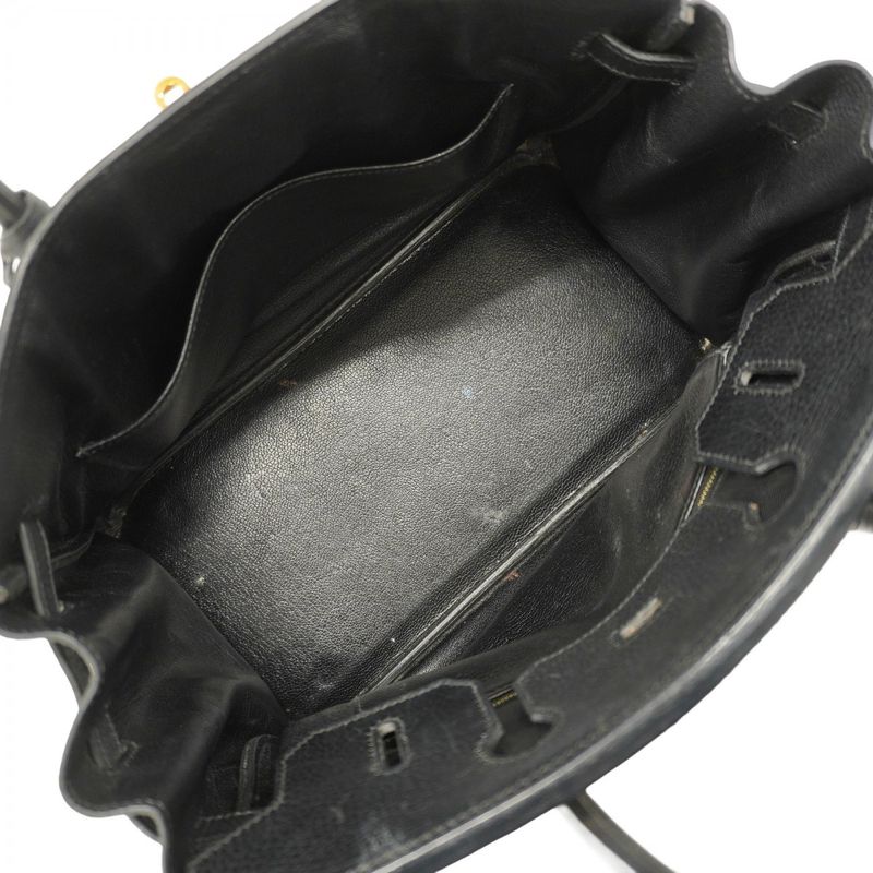 Hermes Handbag Birkin 30 Ardennes Black Gold Hardware □C Stamped Ladies