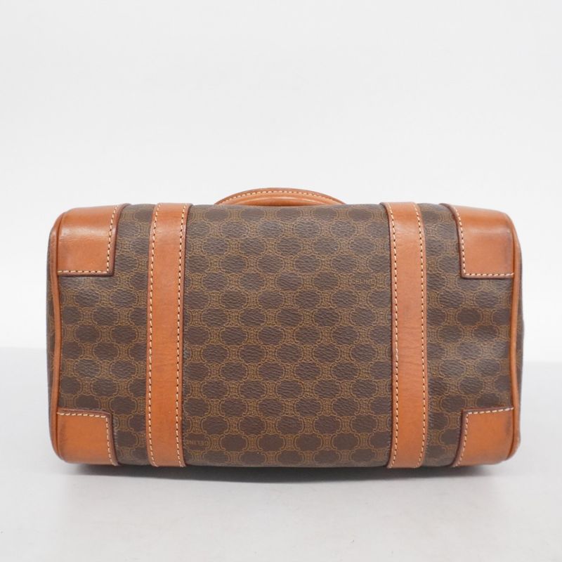 Celine Handbag Macadam PVC Brown Gold Hardware Women