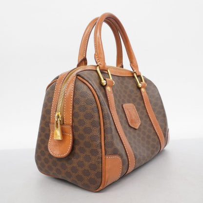 Celine Handbag Macadam PVC Brown Gold Hardware Women