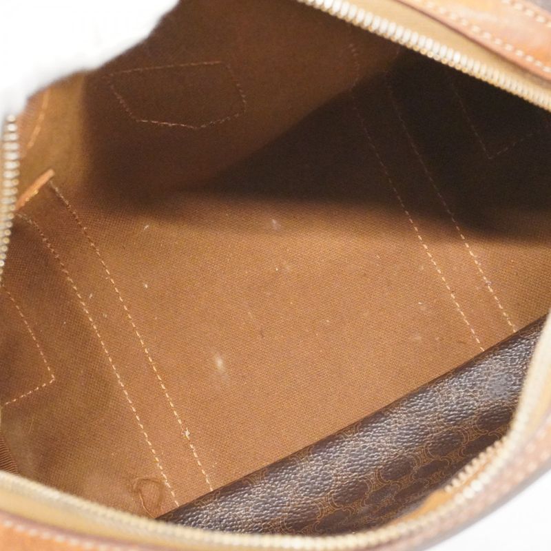 Celine Handbag Macadam PVC Brown Gold Hardware Women